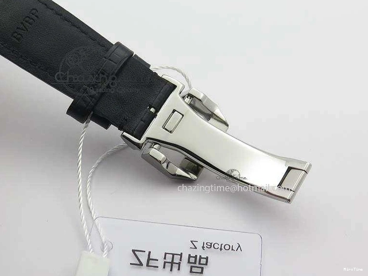 MIROTIME 0122 Reliable Portuguese IW371447 ZF 1:1 Best Edition SS Black Dial On Black Leather Strap A79350 V 7274